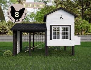 Coop Build Plans PDF, Secure Chicken Coop Design, DIY Chicken Coop for 4-8 Chickens, Modern Coop Plans, Chicken Run Plans - Etsy