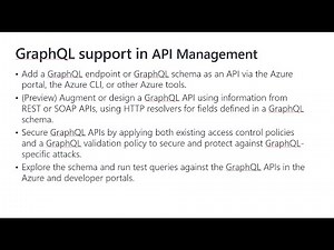 GraphQL support in API Management (Preview)