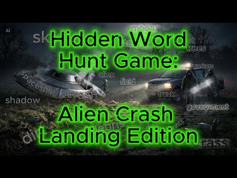 Hidden Word Hunt Game: Alien Crash Landing — Can You Find All 20 English Words?