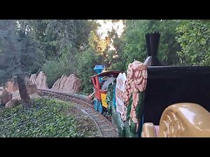 Disneyland Casey Jr. Circus Train miniature rideable railroad. Complete ride.