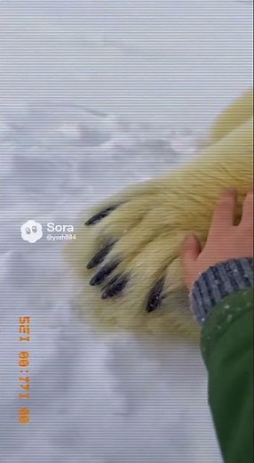 Petting a Polar Bear’s Paw — Silent VHS Arctic Calm #VHS #PolarBear #NoDialogue #Wildlife