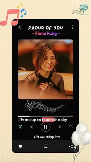 💖 Proud of You – Fiona Fung | Learn English through Music #lyricsvideo