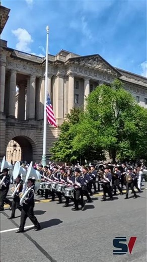 Cheerleaders and Marching Band Parade #shorts