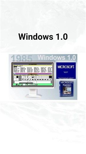 Windows 1.0 Explained in 30 Seconds! 💻 | The Beginning of Windows #windows