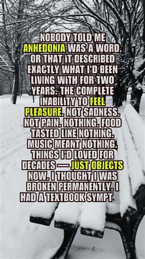 I couldn't feel anything for 30 years #mentalhealth #anhedonia #psychology