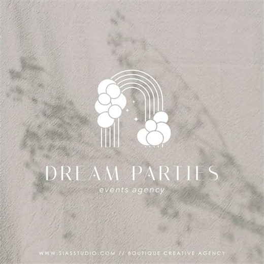 PREMADE EVENT LOGO DESIGN ✨ | "Dream Parties" Modern Boho Branding for Events Agency