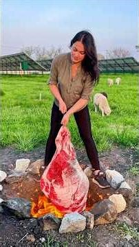 I Buried 12kg of Meat for 15 Hours! 🍖🔥#meat #recipe #cooking
