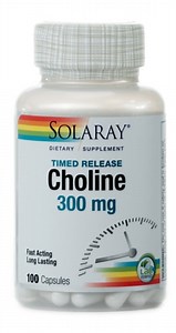 Solaray  Choline -- 300 mg - 100 Capsules