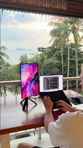 The best PORTABLE setup for programming 🧑‍💻 #portablemonitor #remotework