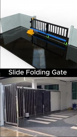 Slide Folding Gate #mechanic #mechanism #engineering #machine