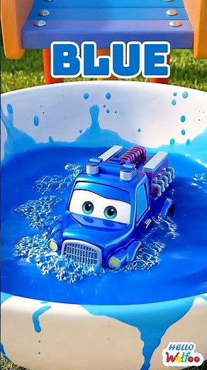 Magic Car Transformation! 🏎️🌈 Falling into Rainbow Colors | Learn Colors With Cars #shorts