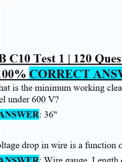 CSLB C10 Test 1 Questions & Answers 2026 💯📚 – Pass with Confidence & Score High! 🚀🛠️ Want to **ace your CSLB C10 Test 1** in 2026? 😎 This video gives you the **most important questions, correct answers, and strategies** to help you **pass efficiently and confidently** 💡🔥. Perfect for aspiring **electrical contractors and C10 license candidates** aiming for certification! ⚡✨ Here’s what you’ll get in this video: 👉 **Top CSLB C10 Test 1 questions** explained clearly 🧠 👉 **Step-by-step an