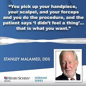The #1 criteria by which patients judge their dentists is a painless injection. Watch Dr. Stanley Malamed's on-demand webinar to learn how the Septodont DentaPen offers a solution for both doctors and patients! | Henry Schein Dental