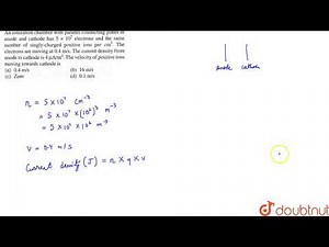 An ionization chamber with parallel conducting plates as anode and cathode has `5 xx 10^(7)`