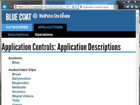 ProxySG First Steps Web Guide--Controlling Web Applications