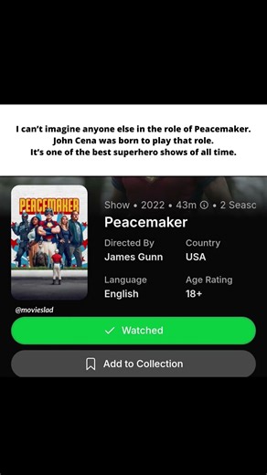 🎥 Peacemaker ( DCU ) #Peacemaker #JohnCena #DCSeries #DCEU #JamesGunn #PeacemakerHBO #dcu #fyp