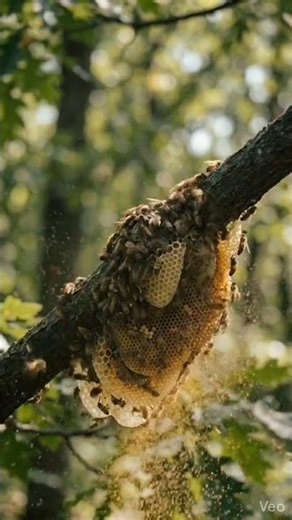 My team built a honeycomb| nature time lapse #timelapse #shortvideo