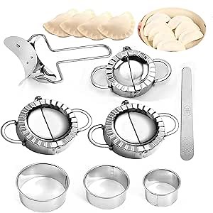 Dumpling Machine & Mold Set - 8-Piece Dumpling Press & Cutter, Filling Tool for Wonton, Cake Dough - 8 Packs