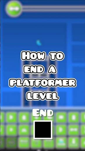 HOW TO set the END of a PLATFORMER LEVEL #gaming #games #geometrydash #editor #gdupdate #gd
