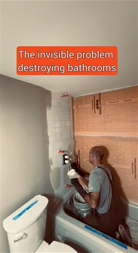 Orange waterproofing membrane prevents hidden shower damage. Here’s the right installation.