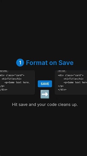 3 VS Code settings that save minutes daily . #vscode #webdev #coding #productivity