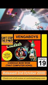 It’s 25 years since @vengaboys released ‘Cheekah Bow Bow (That Computer Song)’ as the fourth single from their second album, ‘The Platinum Album’. The track features the animated character, Cheekah, and peaked at #19 in the UK. #vengaboys #cheekahbowwow #theplatinumalbum #2000 #00smusic #cantstopthepop #songsyouforgotabout #throwback #00s #nostalgia | Can't Stop The Pop