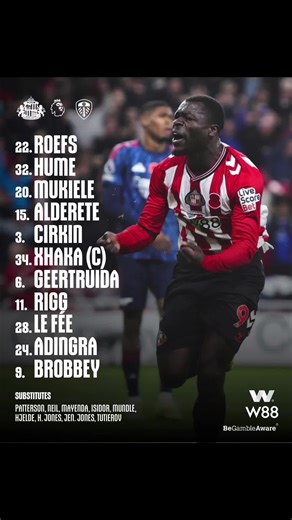 Here your lineups as #SAFC take on #LUFC at the Stadium of Light #SUNLEE #PremierLeague