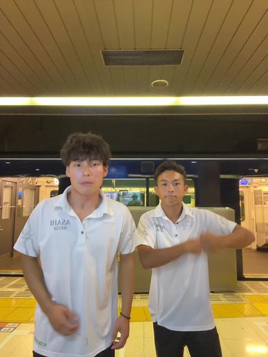 撮影した電車出発と旭高校の文化祭