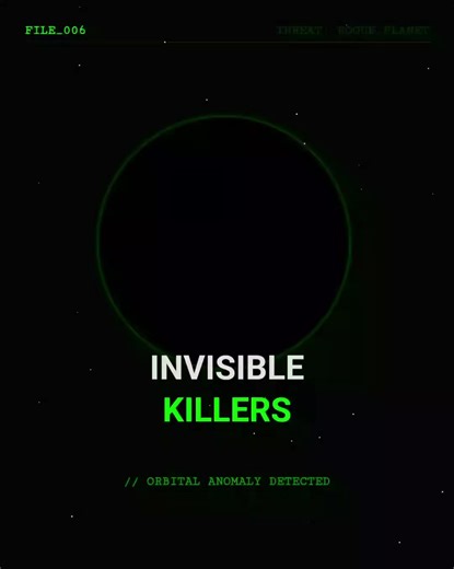 There is a planet hiding in the dark. 🌑 [ FILE_006: ROGUE PLANETS ] ​There are billions of planets in our galaxy that don't orbit a star. They are called Rogue Planets. ​They drift through the void in total darkness. Frozen. Silent. Invisible to our telescopes. ​Because they emit no light, we can't see them coming. If one entered our solar system today, the first warning sign wouldn't be visual. It would be gravitational. ​Earth would suddenly be yanked out of its orbit. We would be dragged awa