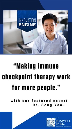 Read the second post in our Innovation Engine series, highlighting the importance of inclusive cancer research and access to effective treatments and how it advances the priorities of the #NationalCancerPlan. Roswell Park’s Dr. Song Yao discusses immune checkpoint therapy and how we can work to make it even more effective in cancer patients of African ancestry. Learn more here: https://www.roswellpark.org/cancertalk/202403/immunotherapy-can-increase-long-term-survival-patients-metastatic-cancer-