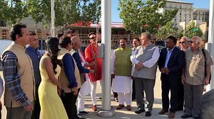 1.1M views · 10K reactions | Flag hoisting at San Jose Convention center , California | Kailash Vijayvargiya | Facebook