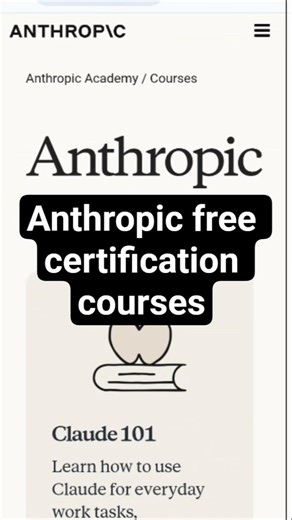 Anthropic free courses #claudeai #ai #machinelearning #artificialintelligence #coding