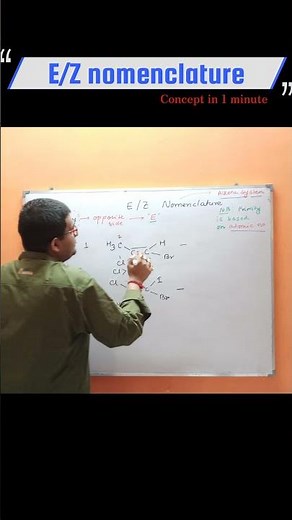 E/Z nomenclature|E/Z configuration in alkene system|E/Z nomenclature in easy way with tips & trick.
