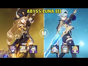 C2 Navia Double Pyro & C6 Eula Hyper Carry - Spiral Abyss Luna III Genshin Impact