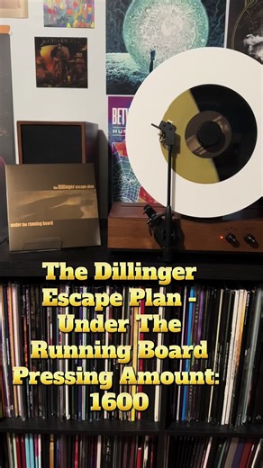 This 7 inch on the 7th was my MUST HAVE for Record Store Day 2025. Under The Running Board was their 2nd EP and led up to their first and monumental debut album Calculating Infinity. The mathcore pioneers put out a short and sweet 3 song rager totaling around 8 minutes total! This was the first time this has been released as a 7 inch in over 15 years and it was worth the wait! #dillingerescapeplan #undertherunningboard #mathcore #7inchvinyl #recordstoreday2025
