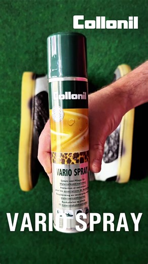 Materialmix pflegen? Das VARIO SPRAY pflegt alle hochwertigen Materialien ✨ #collonil #schuhpflege #lederprofis #madeingermany #lederpflege