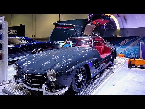 Kindig’s 1955 Mercedes-Benz 300SL Gullwing LSX 454 powered Fiberglass Restomod at SEMA.