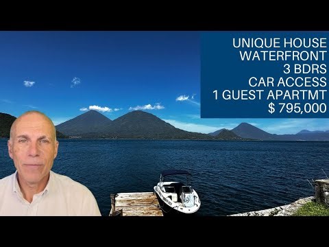 Lake Atitlán Waterfront House for Sale | Best Volcano Views & Car Access | Near San Antonio Palopó