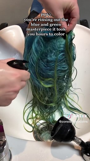 Relaxing Blue and Green Hair ASMR | Salon Expert Tips