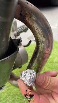 How to Clean Your Chrome Exhaust with Easy Home Tricks ✨ #BikeCare #ChromeCleaning #MotorcycleTips