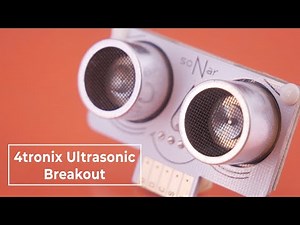 Ultrasonic rangefinder from 4tronix for MiniBit and Bit:Bot XL platforms. Amperki hardware