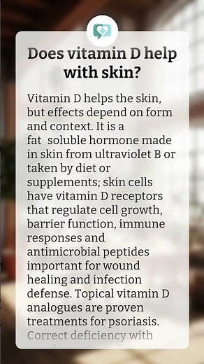 Does vitamin D help with skin?