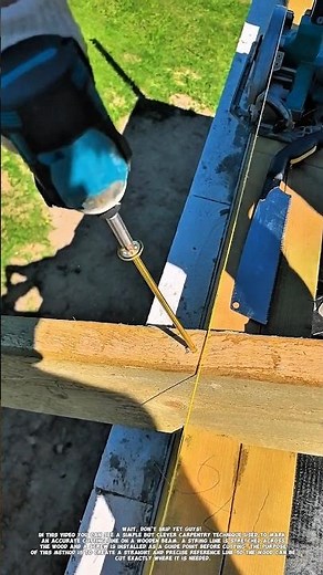 Smart Wood Cutting Guide Using String Line | Simple but Accurate Carpentry Trick.