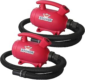 XPOWER B-55-2 HP Portable Home Dog Dryer Special 2-Pack (Pink)