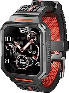 Smart Watch for Men, Full Touch IP67 Waterproof Smartwatch with Heart Rate, Music, Sleep and Swim Monitor, 22 Sports Mode Fitness Activity Tracker