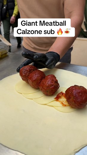 Giant Meatball Calzone Sub Recipe for Pizza Lovers