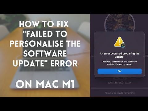 How To Fix “Failed to Personalize the Software Update” or "Account Creation Failed" on M1 MacBooks