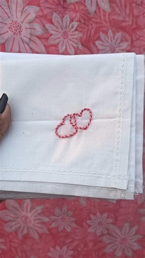 Valentine's special embroidered hanky / embroidery hanky #shorts #valentinesgift #hanky #giftideas