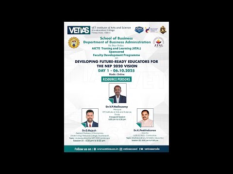 Developing Future-Ready Educators for the NEP 2020 Vision | Day 1 | VET IAS