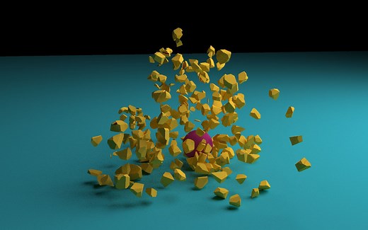 TYflow演示物体破碎动画